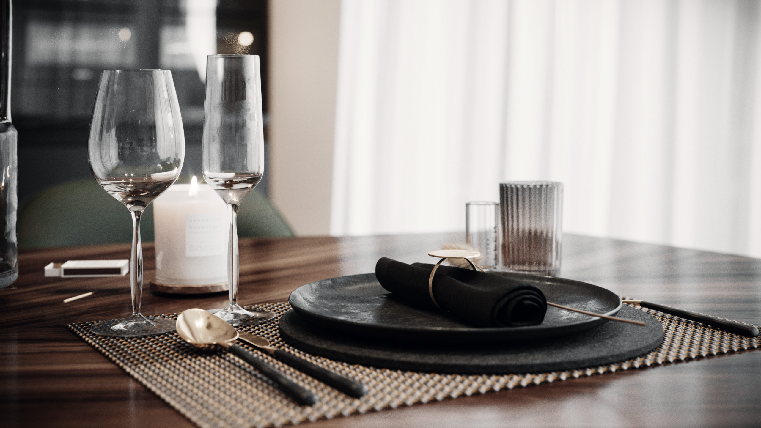 Image 3D projet architecture decoration penthouse Luxembourg