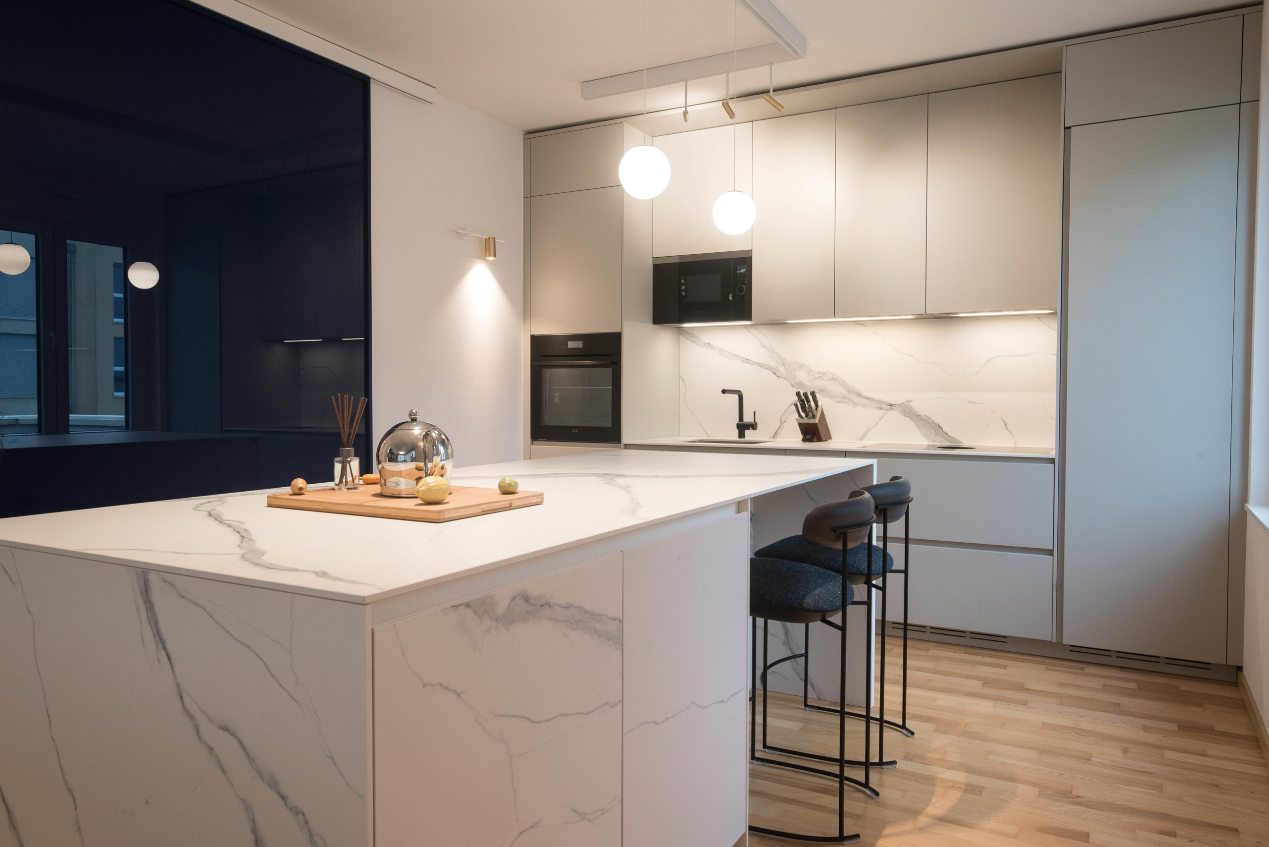 cuisine design architecture interieure luxembourg 1plus1 4 Image 3D projet architecture decoration penthouse Luxembourg